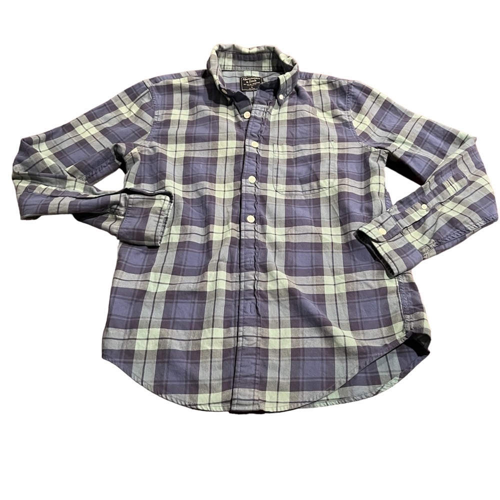 Abercrombie & Fitch Men’s Plaid Flannel Button Down Shirt Size Small
